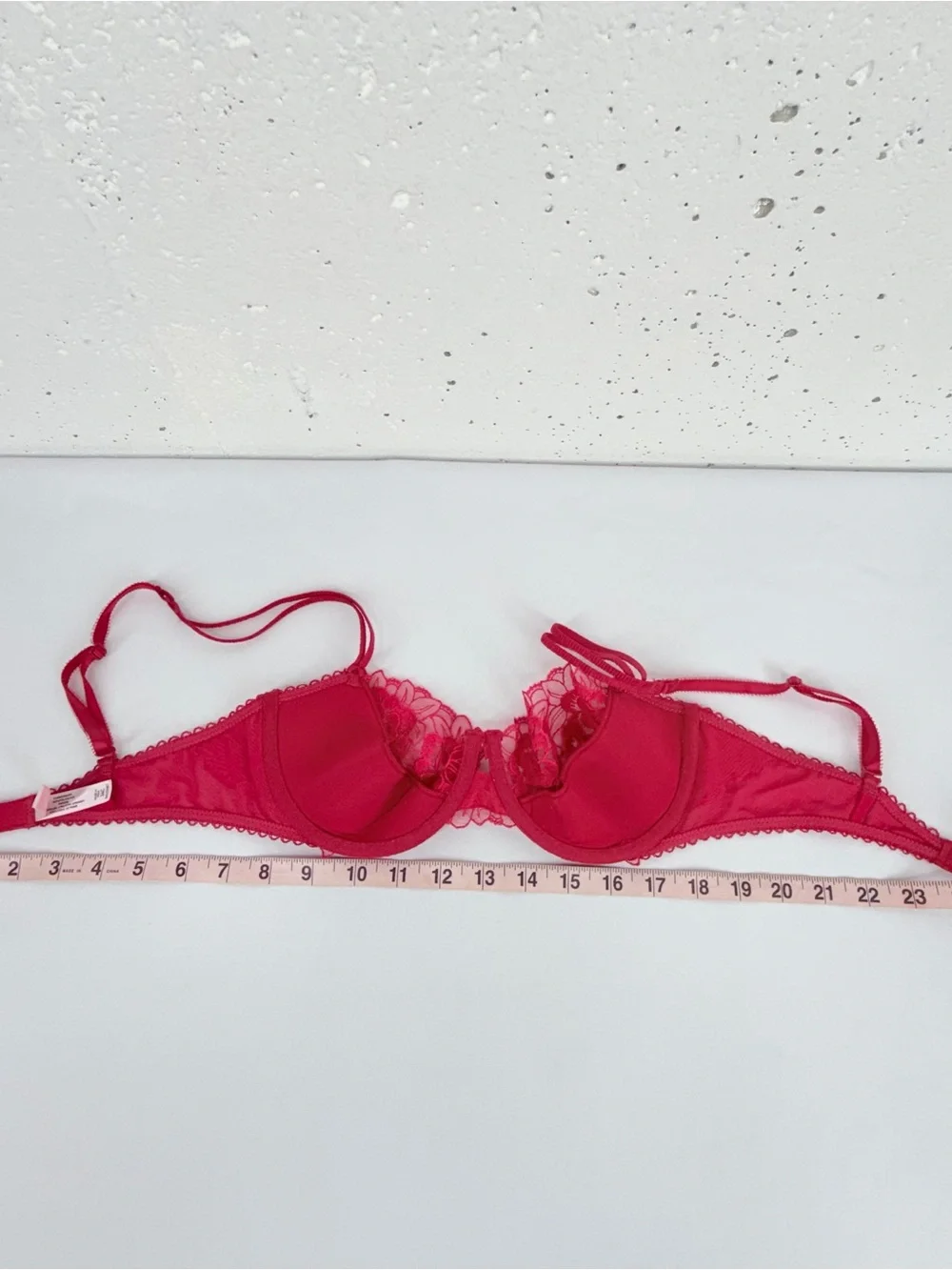 Victoria’s Secret Size 34C Angels Red Lace Demi Bra